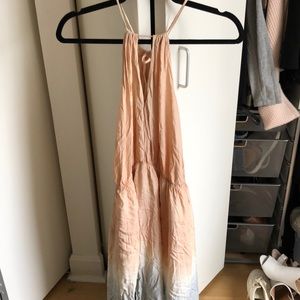 Lulus Pink to Blue Fade Maxi Dress